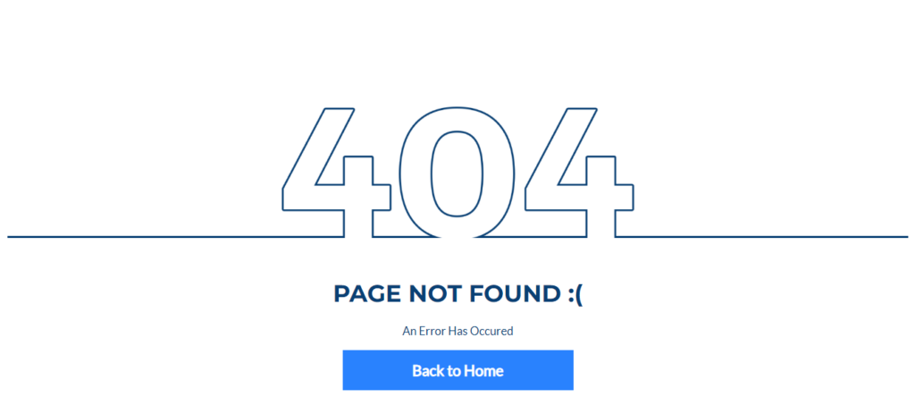 404 Page Not Found Error example